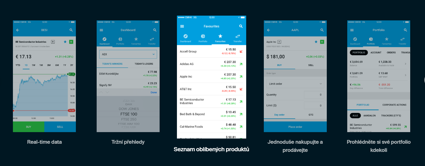 DEGIRO mobilní aplikace